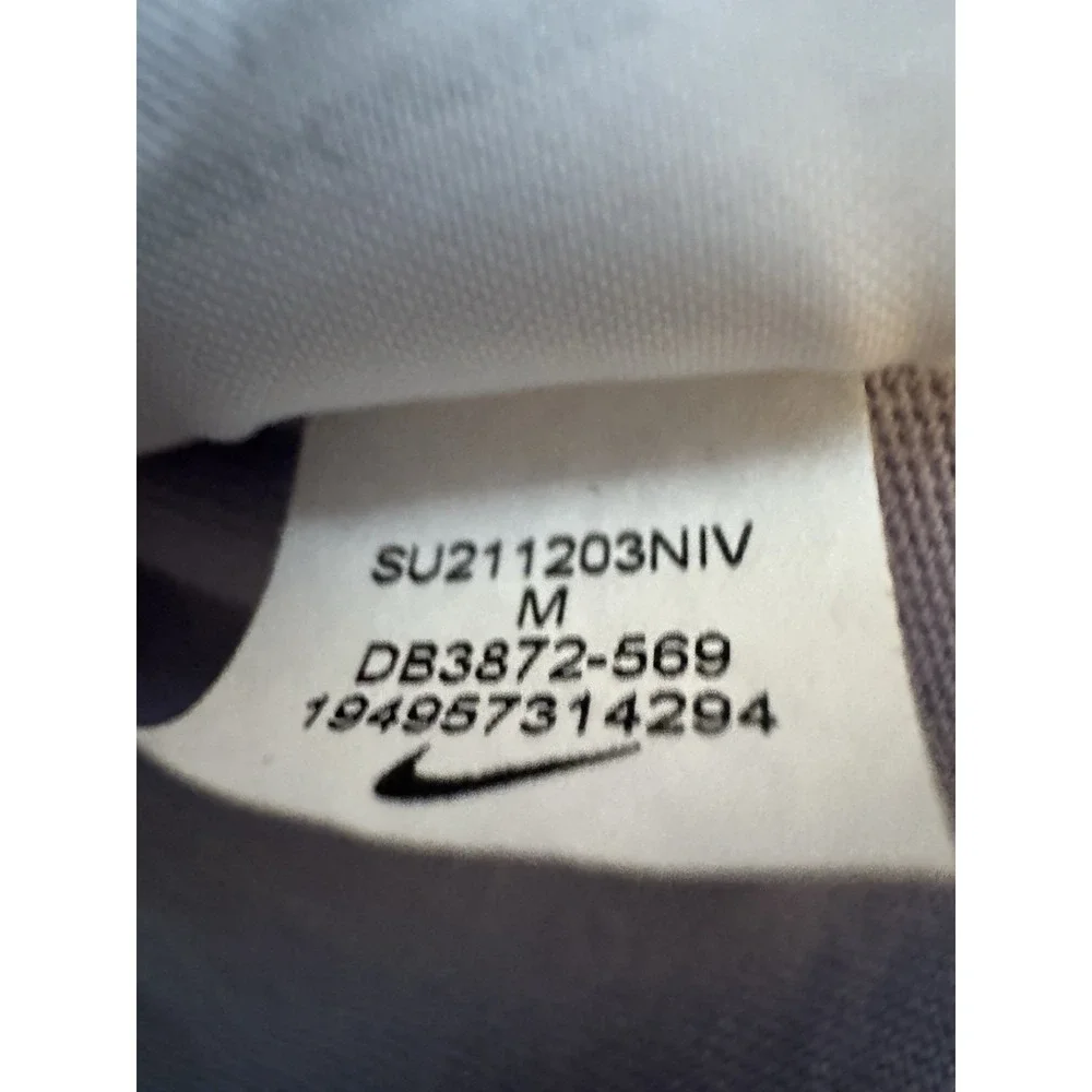 Nike Swoosh Crop Graphic T-shirt Purple Lavender Cotton Tee Women's Medium